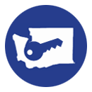 Icon linking to information about access to and support of Washington state online services