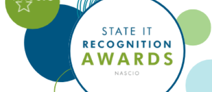 Circles promoting the State IT Recognition Awards