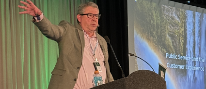 WaTech Director Bill Kehoe speaking at IT Industry Forum