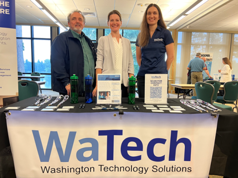 Photo of WaTech staff at JBLM IT Job Fair