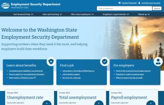 ESD.wa.gov Homepage Screenshot